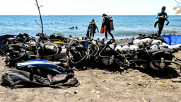 das 120 m lange Schiffswrack ruht in einer Tiefe von  3 bis 29 m